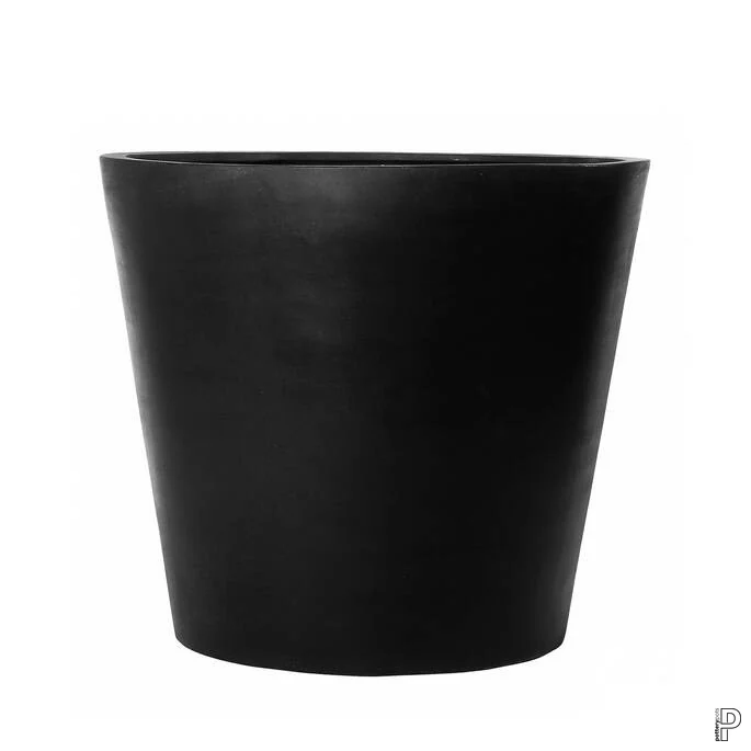Jumbo Bucket M i svart, planteringskärl i Fiberstone