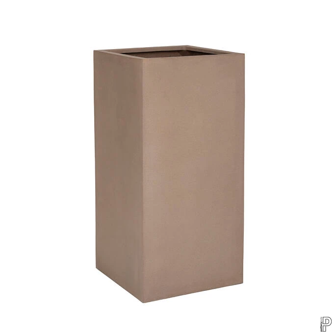 Bouvy L i taupe, planteringskärl i Fiberstone