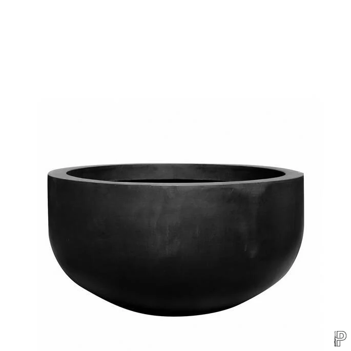 City Bowl S i svart, planteringskärl i Fiberstone