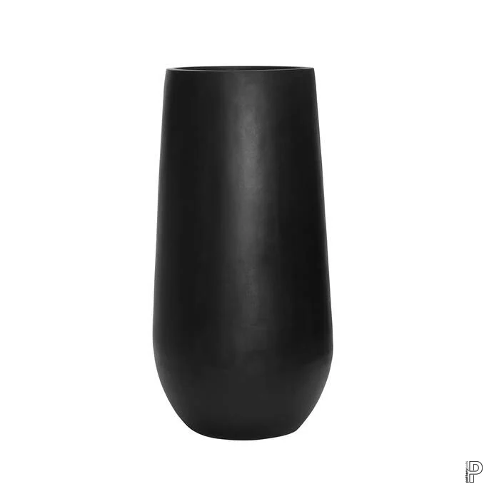 Nax L i svart, planteringskärl i Fiberstone