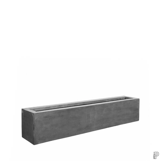 Jort Middle High i grått, planteringskärl i Fiberstone